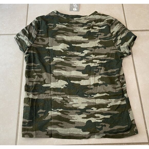 Common Stitch Women’s Green Camouflage Short Sleeve T-Shirt Juniors Size: S - Picture 3 of 7